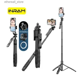 monopods selfie monopods inram-l16 اللاسلكي selfie stick ترايبود حامل قابلة للطي لكاميرات عمل GoPro التوازن الثابت Q231110