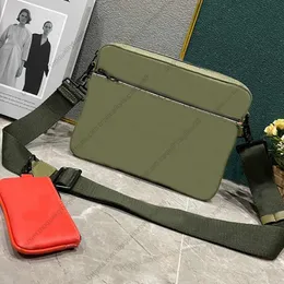 حقيبة رسول ثلاثي Messenger Men Blue Green Black Canvas Leather Crossbody Counter Counter Congs 3 Put