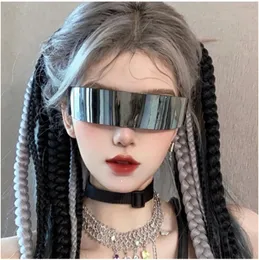 New Sunglasses Disco Disco Men and Women Super Cool Hard Sister Future Science and Technology Sense Integrated Fashion Glasses