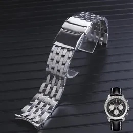 22mm 24mm Cruved end high Quality Solid Stainless Steel Watch Bracelet For Breitling Watch229B