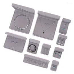 Jewelry Pouches 10pcs/Set Velvet Box Display Tray Necklace Earrings Ring Enterprise Stall Bracelet Case