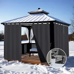 Curtain Winter Outdoor Windproof Waterproof Heavy Duty Door UV Protection For Porch Pergola Gazebo Sun Room Cabana