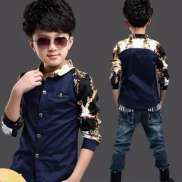 Kids Shirts Baby Kids Print Blouses Fall Boys Long Sleeve Shirts boys shirts boy top clothes Blouse Back to School Outfit Costume 230410