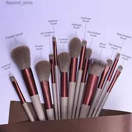 فرش المكياج 13 PCS/Lot Makeup Brushes Set Eye Shadow Foundation Women Cosmetic Powder Blending Beauty Make Up Tool Q231110