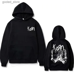 رجال رجال Sweatshirts Rock Band Korn Graphic Hoodie Men Fashion Manywear Man Man Guild Hoodies Men Fleece Cotton Shirt Punk Pullover Q231110