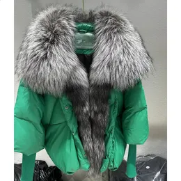 Women's Fur Faux Fur OFTBUY Winter Jacket Women Natural Real Fox Fur Collar Coat Thick Warm Duck Down Luxury Fashion Streetwear Outerwear 231109