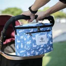 Dog Car Seat Covers Pet Stroller Organizer Bag Diaper Cartoon Baby Nappy Bags Carriage Buggy Pram Cart Basket Hook