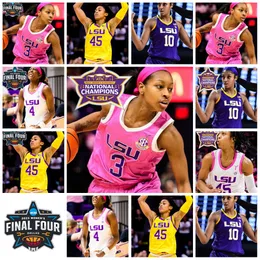 2023 Damer LSU Tigers Baskettröja Angel Reese Last-Tear Poa Flau'jae Johnson Kateri Poole Jasmine Carson Hannah Gusters Alexis Morris Tröjor Champions Jersey