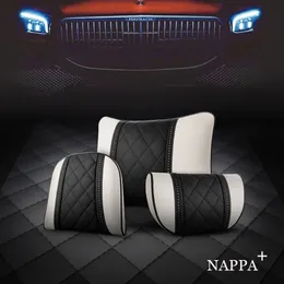 For Mercedes Benz Maybach S-Class Nappa Leather Car Headrest Rear Pillows ,Rest Support Pillow Luxury Auto Parts -Car Styling