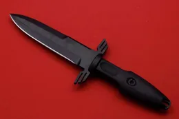 Survival Tactical Knife N690 Black Titanium Coating Spear Point Blade Outdoor Stałe noże łopatki z kydex