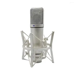 Микрофоны металлический профессиональный конденсаторный микрофон U87 Studio для записи компьютерных игр, пения, подкаста, звуковая карта YouTube