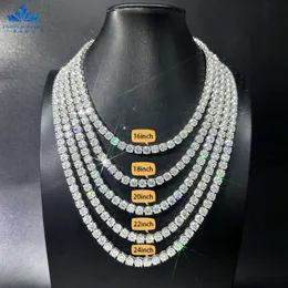 Fine JewelryFactory Non-Fading In Stock Gra 925 Silver VVS Moissanite Tennis Chain 3mm 4mm 5mm 6mm Necklace Bracelet Men Women