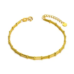 Браслеты из 18-каратного золота, подарок на день матери для женщин, регулируемые итальянские браслеты-цепочки из настоящего золота, ювелирные изделия, подарки для жены