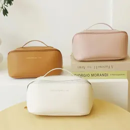 Borse per cosmetici Custodie Borsa per cosmetici da viaggio di grande capacità Custodia per trucco portatile in PU Borsa da bagno impermeabile per donna Kit da toilette multifunzionale 231109