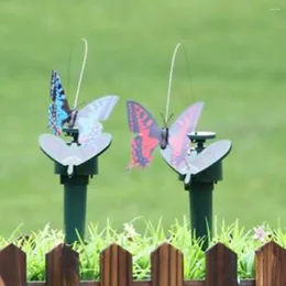 Decorações de jardim vibração energia solar borboleta voadora dançando borboletas vibrantes decoração