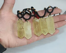 Natural Yellow Citrine Quartz Crystal Pendant Necklace Chakra Rock Stone Healing310o8558171