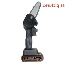 Mini Electric Chain Saw Pruning Rechargeable Small Woodworking One-handed Garden Logging Qujnj