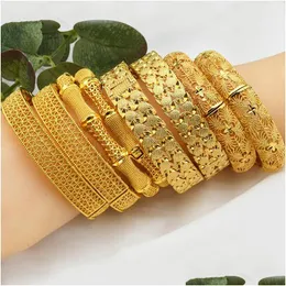 Bracelets Wholesale New Fashion Lady Luxury Gold Color Bangles Ethiopian African Women Dubai Bracelet Party Gifts Dr Dhgarden Dhamp