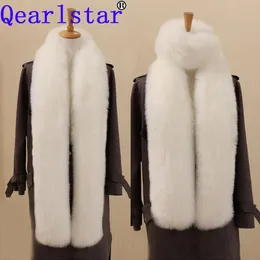 스카프 Qearlstar 180cm Super Long Faux Fur Scarf 겨울 여성 코스프레 따뜻한 패션 장식 솜털 숄 랩 럭셔리 YT09 231110