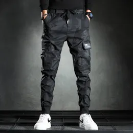 Männer Hosen Jogginghose Männer Camouflage Elastizität Military Cargo Kordelzug Multi Taschen Böden Casual Jogger Hosen 230410