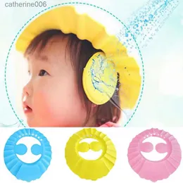シャワーキャップドロップシッピング!!調整可能な赤ちゃんの子供を洗うヘアシールドキャップアイの耳を保護する水着hatl231110