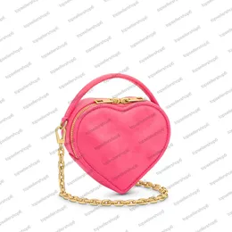 M81893 Pop My Heart Pouch Mini Bag Desinger Handbag Calf Leather Canvas Embossed Crossbody Shoulderbag Purse