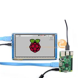 Freeshipping 7 inç Raspberry Pi 2/3 LCD Ekran Dokunmatik Ekran 7 inç H-D-MI LCD (B) Çeşitli Sistemleri Destekler CWDFG