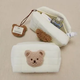 Сумки для подгузников Cute Bear Детская косметичка Косметички Портативная сумка для подгузников Органайзер для детских вещей Многоразовая хлопковая сумка для мамы 231110