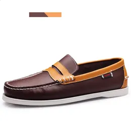 Brand Casual Dress Slip-on Loafers Men's Flats Moccasins Male Footwear Comfy Design Fashion Men Boat Shoes 231109 dad8