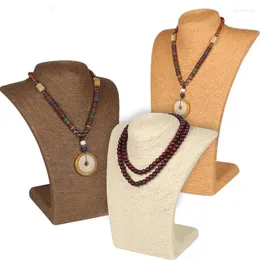 Jewelry Pouches Model Bust Show Exhibitor 6 Options Rope Display Necklace Pendants Mannequin Jewellery Stand Organizer