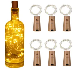 Butelka wina światła sznurka LED LED Bateria bateria Wróżki Garland świąteczne przyjęcie ślubne Dekoracja 4009152