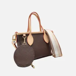 2023 Crossbody Bag NF BB حقائب مصممة مع محفظة عملة مستديرة M46705 Canvas Handbags Hardware Gold-Color Rovrap القابلة للإزالة وقابلة للتعديل
