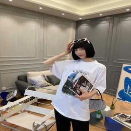 2023 New Women's High quality tshirt Shirt Correct Edition Classic Notre Dame Sleeve T-shirt Street Family Same Style