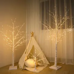 Decorazioni natalizie Decorazione LED Betulla Camera da letto Luce per paesaggio Luminoso Anno Decorazioni fai da te Regalo per feste 231110