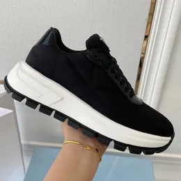 New Platform Sneakers Fashion Summer Little White Shoes for Women Casual sports Leather Brand Triangle Thick Bottom Sponge Cake Canvas Shoes All-match Increased