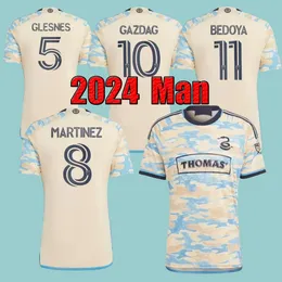 2024 Philadelphia Union tifosi maglie di calcio 24 MLS Bedoya Przybylko uniforme Mens casa lontano Martinez Santos KIT uniformi della maglia da calcio