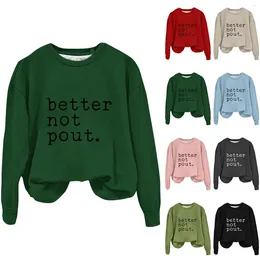 Kvinnors hoodies hoodie bättre inte tröja kvinnor mode 2023 trendiga julskjorta damer zip up skjortor