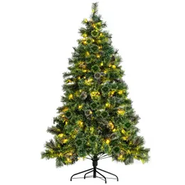 Decorações de Natal 6ft8ft9ft Kennedy Fir Artificial Tree Prelighted Holiday Xmas ColorChanging Luzes LED 231110