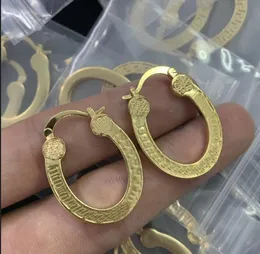 Luxury Enamel Medusa Knot Earrings Banshee Medusa portrait 18K gold plated Ear Studs Earring Greece Meander Jewelry women Gift MER5 --504