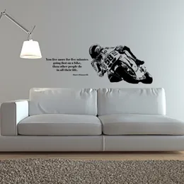 Wall Stickers YOYOYU Wall Decoration Vinyl Art Home Decoration Sticker Bicycle Sports Sticker Children's Room Decoration Removable Poster ZX019 230410