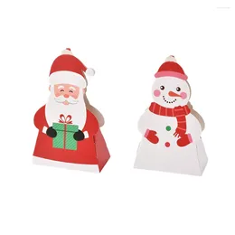 Мешочки для ювелирных изделий, 50 комплектов, рождественская тема, складная подарочная коробка, форма Санта-Клауса, снеговика для Рождества, конфеты, печенье, товары для вечеринок, упаковка «сделай сам»