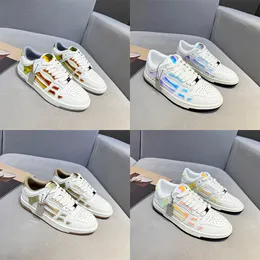 Yeni Skel Top Hi Spor Sneakers Bahar Sneaker Erkek Kadın Günlük Ayakkabı Tasarımcısı Düşük Ayakkabı Deri Kemikleri Üst Eva Ayak Ayak Spor 35-45