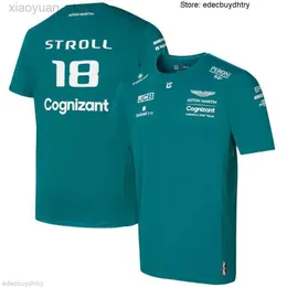 Męskie koszulki 2022 Asto Marti Oficjalne koszulki F1T Drużyna T-shirt Lance Summer Spacer Designer Casual Mens and Women Tops M230410