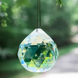 Ljuskrona kristall 50 mm klar kulprismat skinning glas fasetterade hängande delar sol catcher lamp gardin droppe hänge dekoration