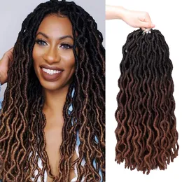 Ombre Gypsy Locs Crochet Hair Colored Goddess Locs Braids Hair Gypsy Faux Locs Braid Synthetic Hair Extensions