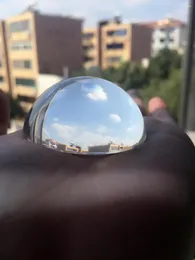 Dekoratif figürinler 10pcs/lot en kaliteli özelleştir güzel çaplı 60mm net kristal büyülü kubbe topu renk baskısı cam kağıt ağırlığı