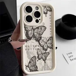 Cell Phone Cases INS Retro Butterfly Phone Case For Xiaomi Redmi Note 12 Pro Plus 12C 10C 4G 10 10s 11S Mi 13 12T 11 Lite 5G Poco F5 X5 F3 Cover J231110