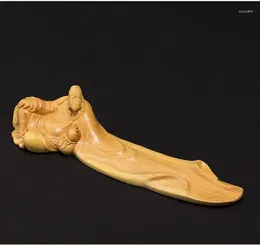 التماثيل الزخرفية في حالة سكر الشاعر البخور الموقد المنحوت الشكل الصيني التماثيل الخشبية لفن الديكور القابل للتحصيل