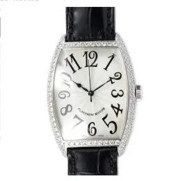 Женские часы с кварцевым механизмом 31x43 мм, роскошные разноцветные часы из телячьей кожи, тип винной бочки, L534