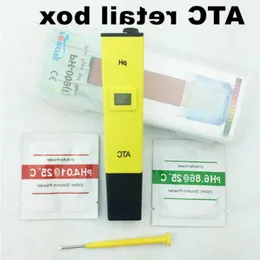 Freeshipping 10pcs/lot ATC PH METER Water Acid Tester DIGITAL Meter Pool Water Acidity Pocket Pen with retail box Phkkh